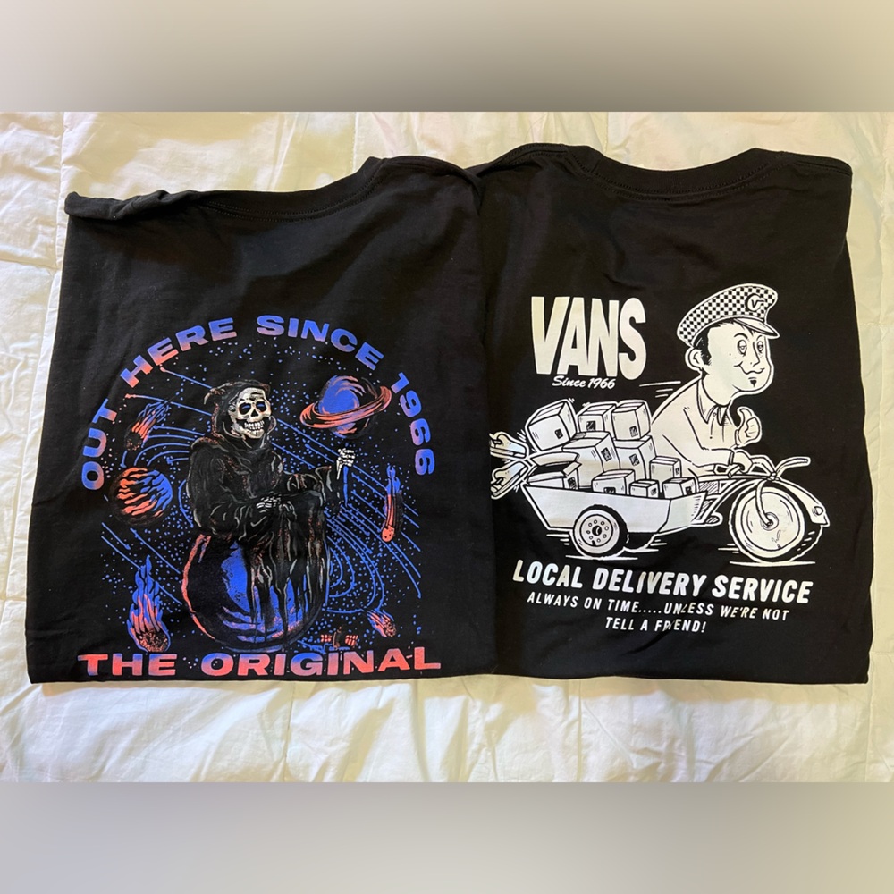 Vans Men’s T- Shirts Size XL (one NWT)